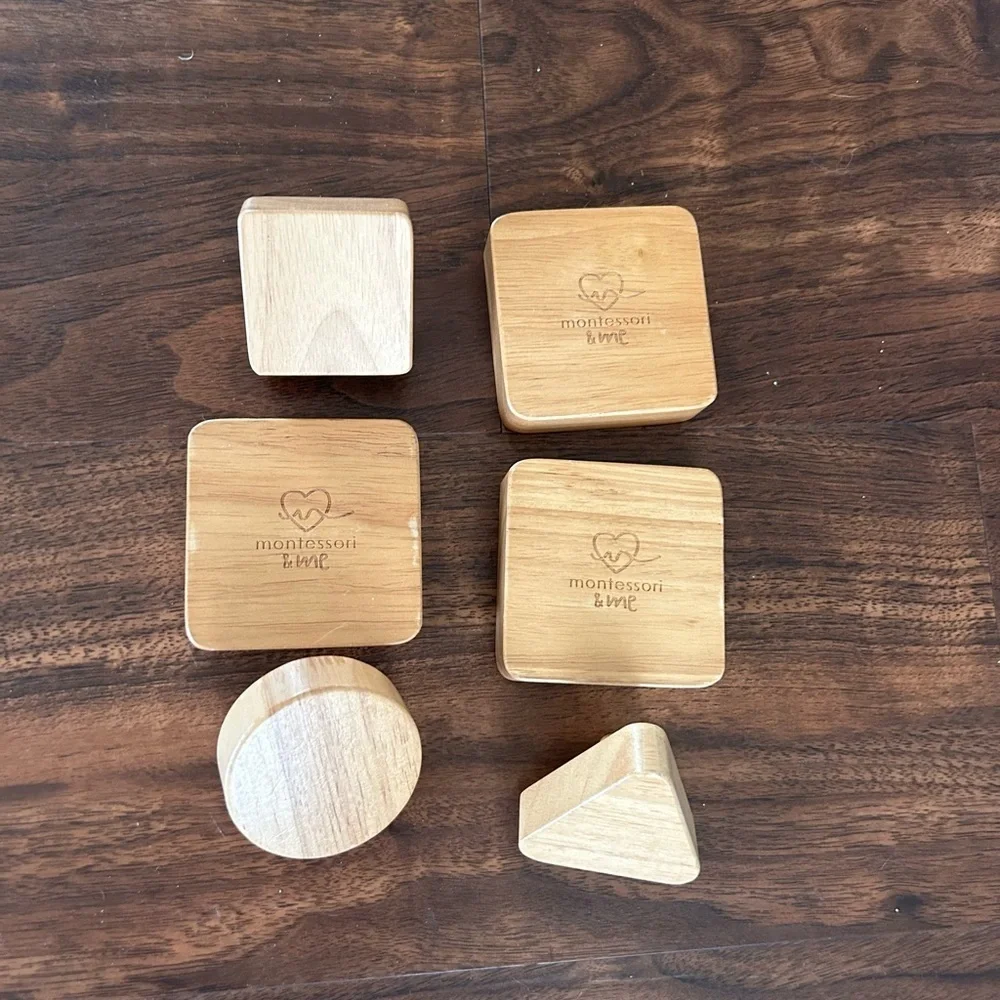 Montessori & Me Single Shape Puzzles  Wood  Triangle Circle Square